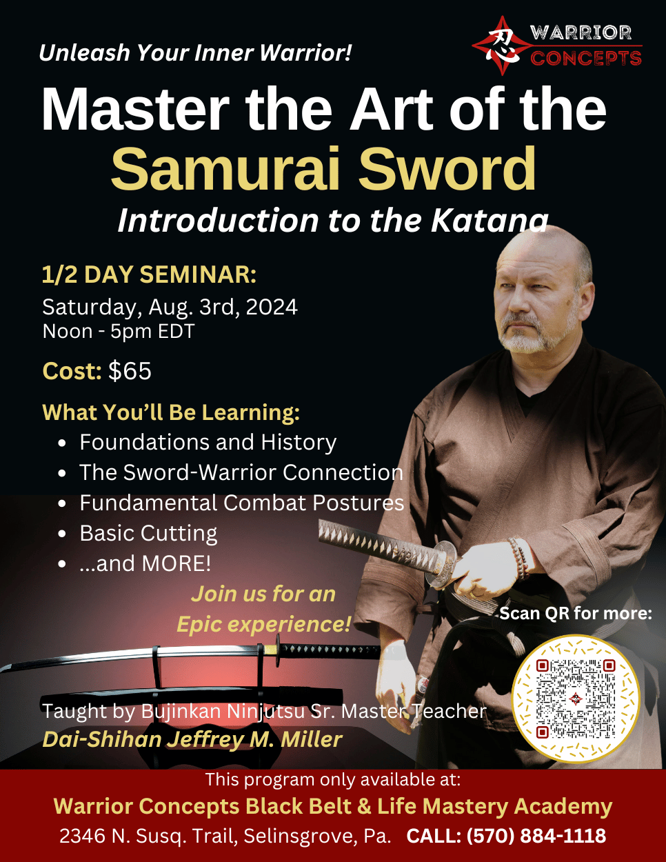 samurai sword seminar - intro to the katana